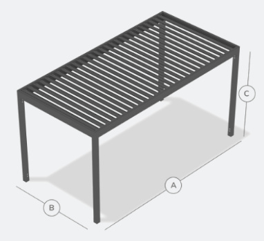 pergola velikost